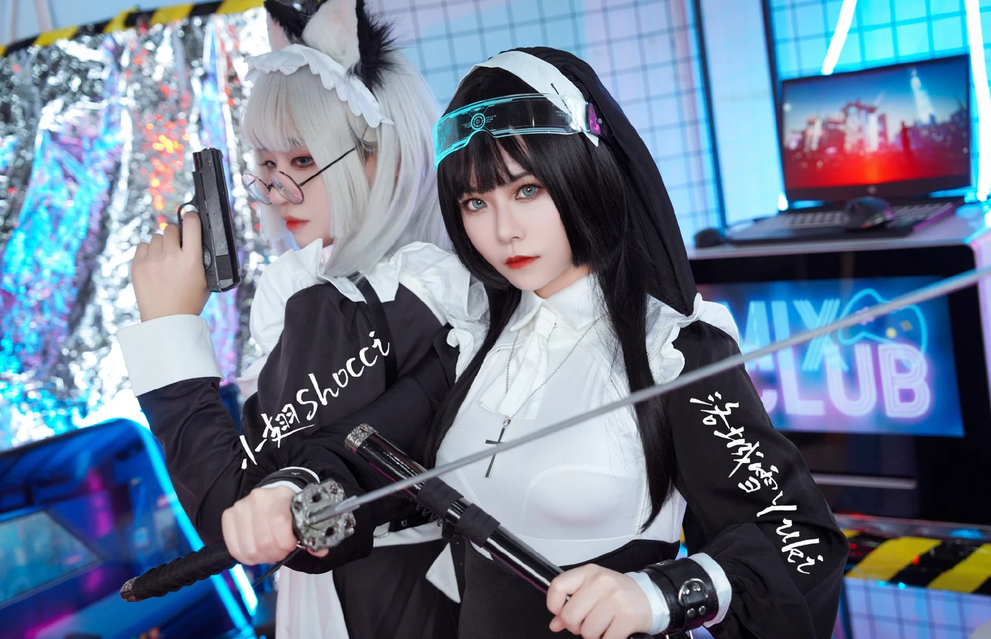 《赛博朋克2077》修女x女仆cosplay