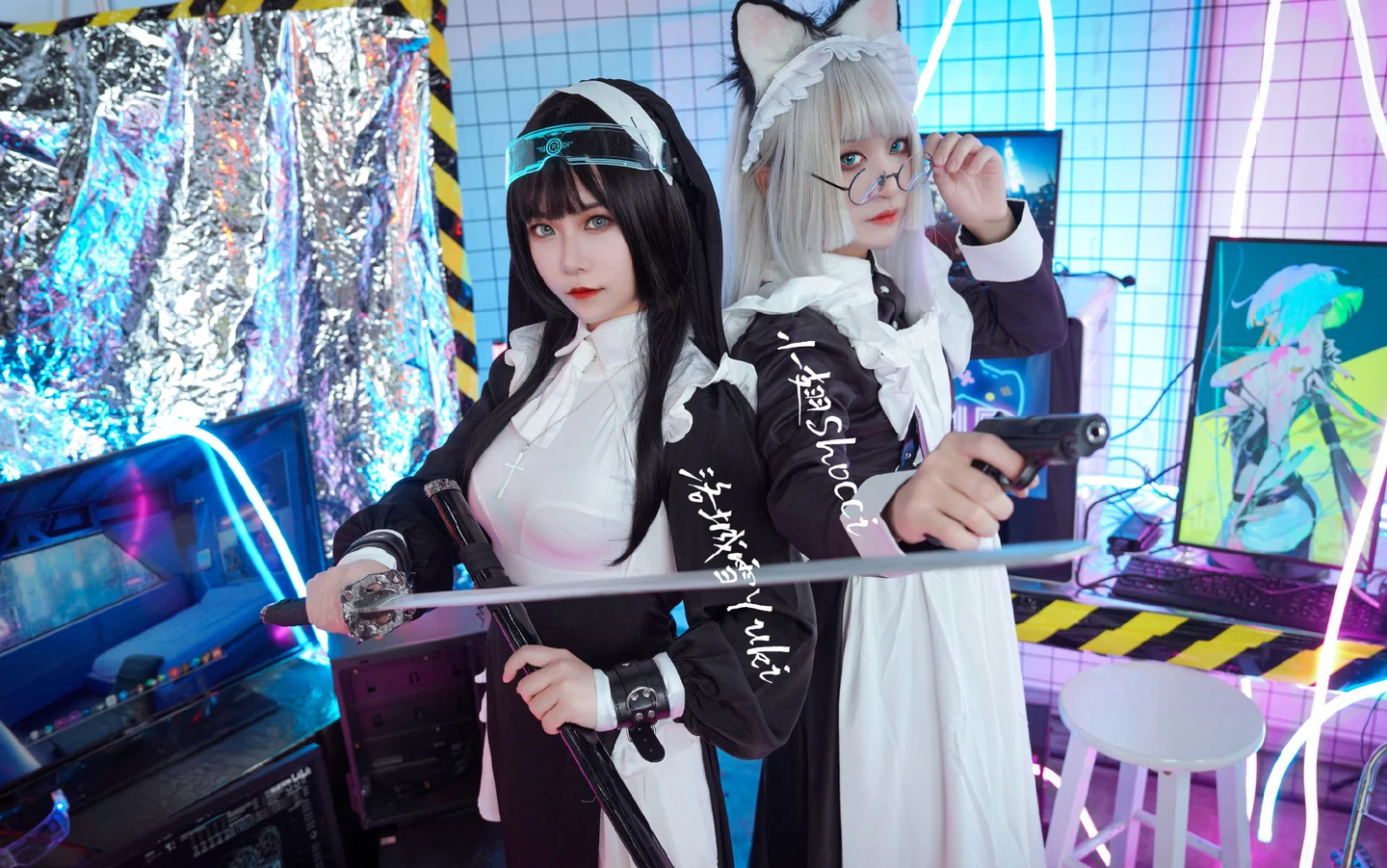 《赛博朋克2077》修女x女仆cosplay