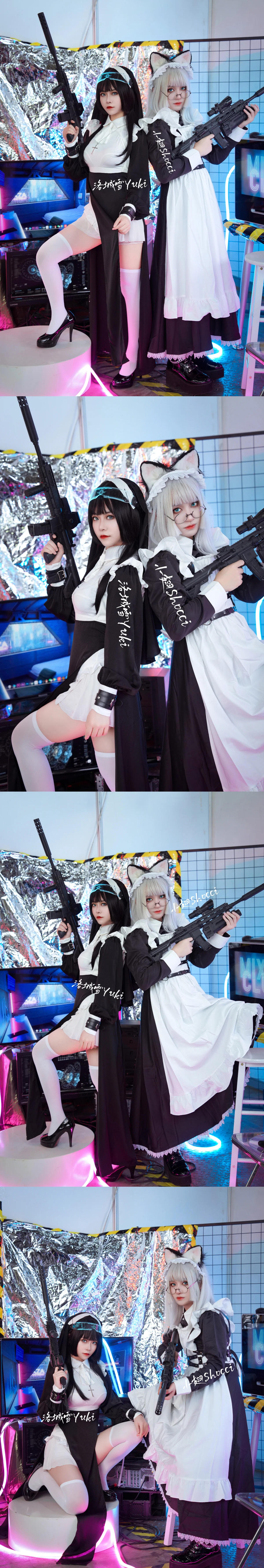 《赛博朋克2077》修女x女仆cosplay